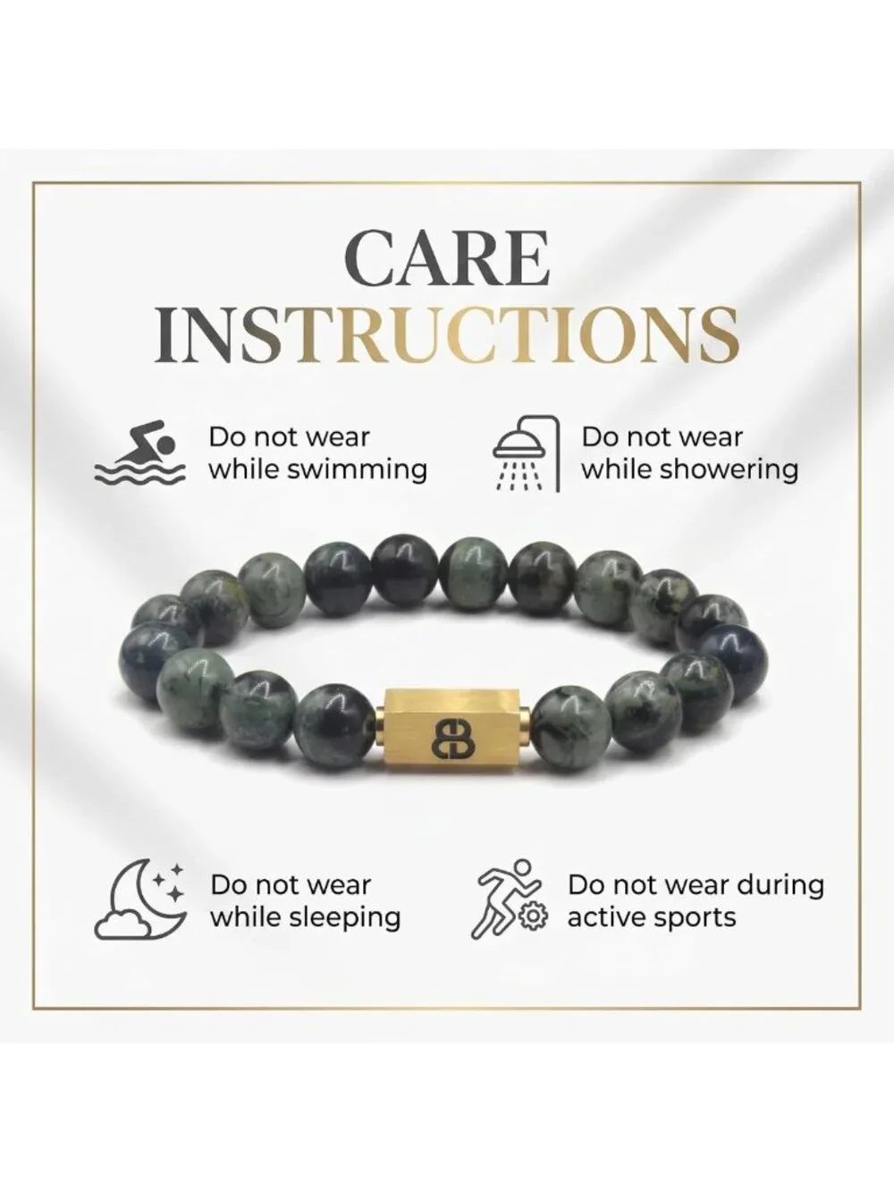 Stylish Dark Green Jade Bead Bracelet for Men - Unique Men's Jewelry Accessory